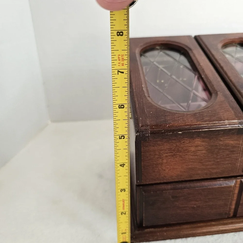 🖤Vintage wooden musical jewelry box